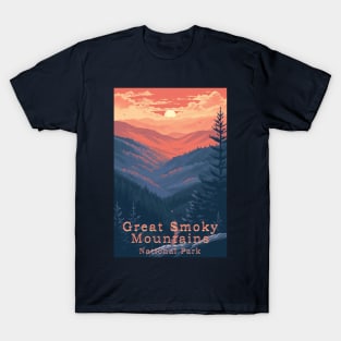 Great Smoky Mountains national park travel poster T-Shirt